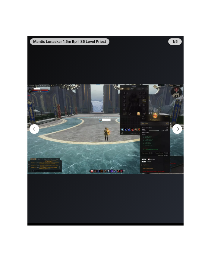 Mantis Lunaskar 1.5m Bp li 85 Level Priest