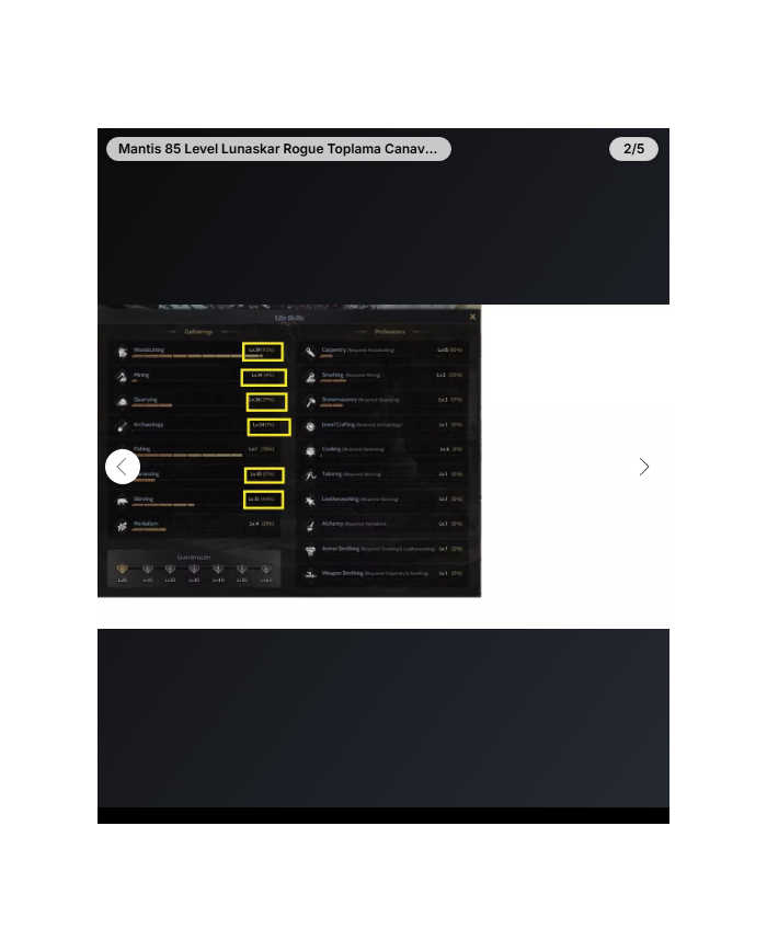 Mantis 85 Level Lunaskar Rogue Toplama