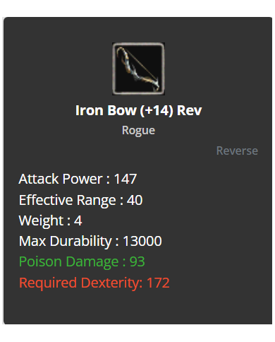 +14 Reverse Iron Bow