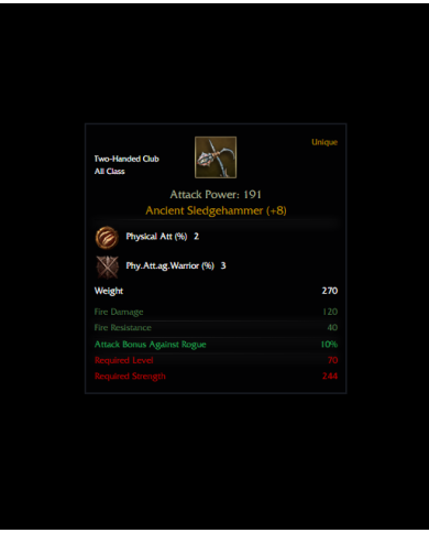 +8 Ancient Sledgehammer