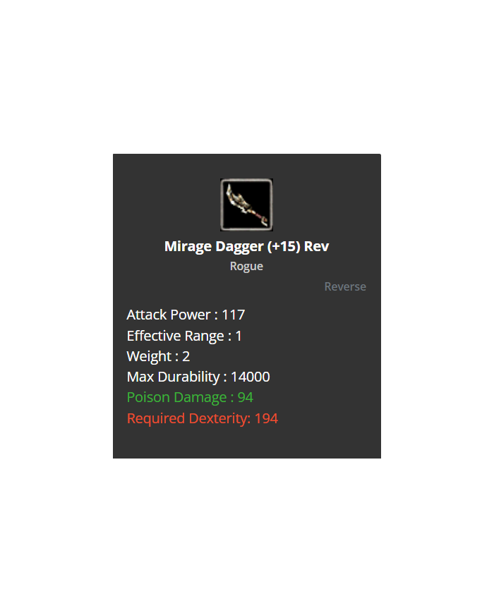 +15 Mirage Dagger