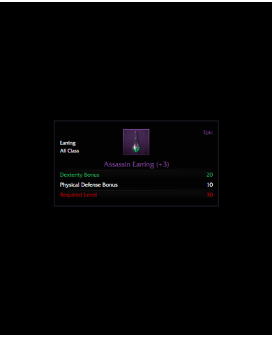 +3 assassin earring