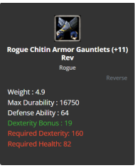 reb11 chd + rogue chitin set