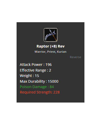 Raptor Reb +8