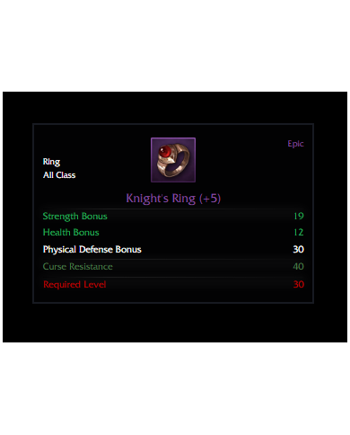 +5 Knight Ring & +5 Knight Earring