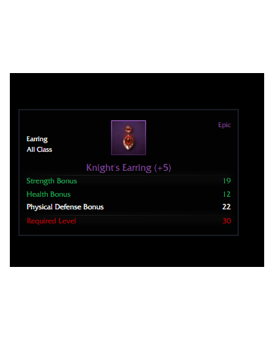 +5 Knight Ring & +5 Knight Earring