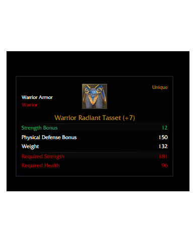 +7 Warrior Radiant Set