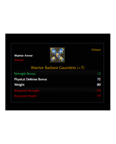 +7 Warrior Radiant Set