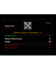 +7 Warrior Radiant Set