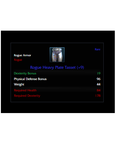 +9 ROGUE HEAVY PLATE