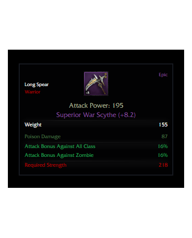 Superior War Scythe 8,2 195AP