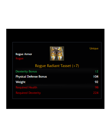 +7 ROGUE RADİANT SET